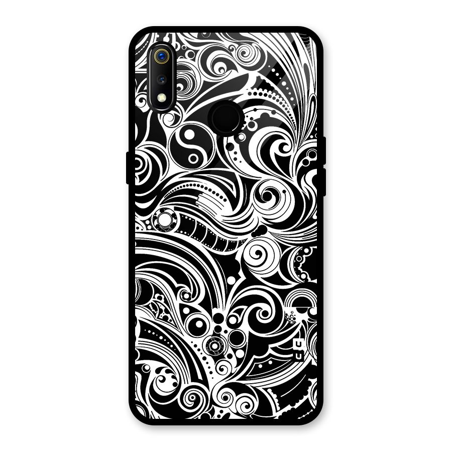 Maori Art Design Abstract Glass Back Case for Realme 3