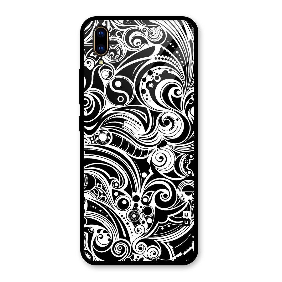 Maori Art Design Abstract Glass Back Case for Vivo V11 Pro