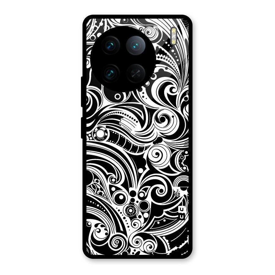 Maori Art Design Abstract Glass Back Case for Vivo X90 Pro