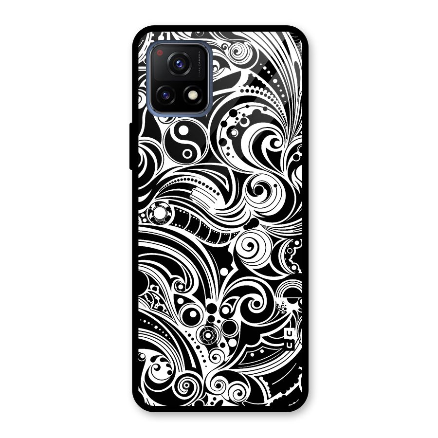 Maori Art Design Abstract Glass Back Case for Vivo Y72 5G