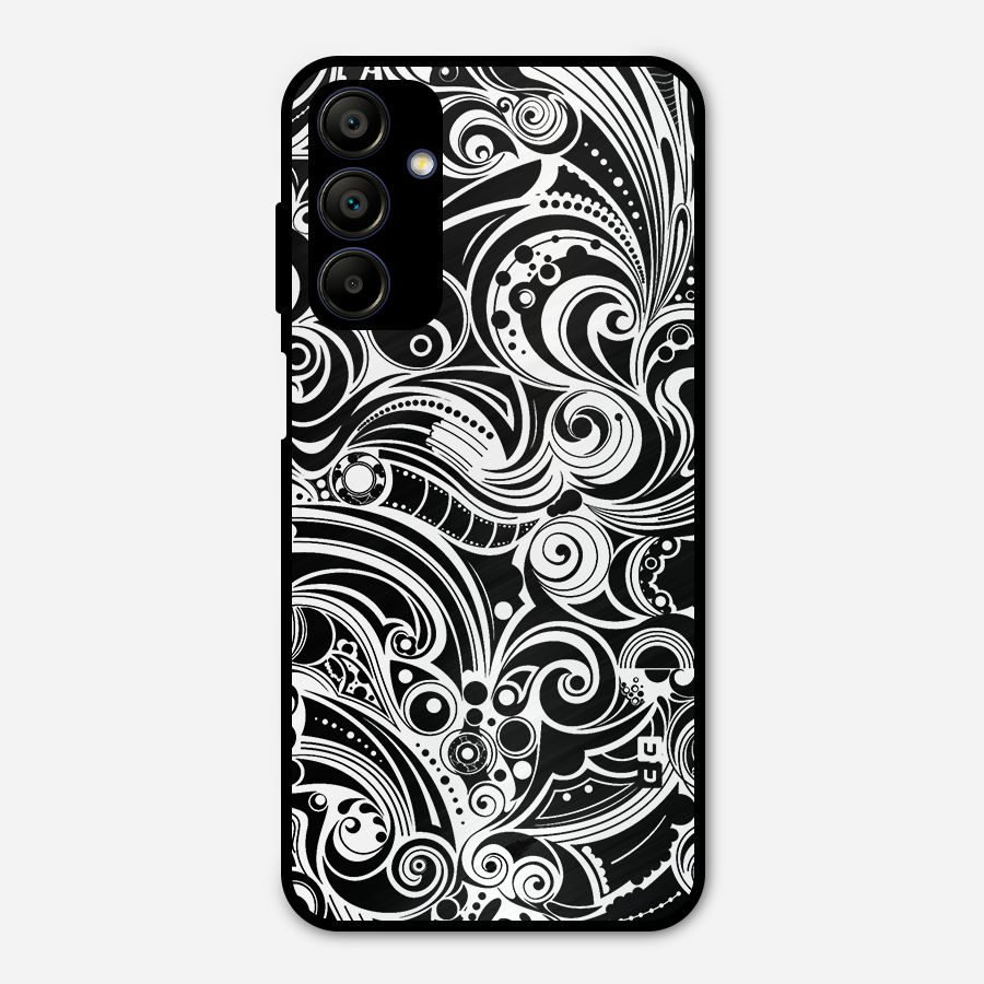 Maori Art Design Abstract Metal Back Case for Galaxy A15 5G