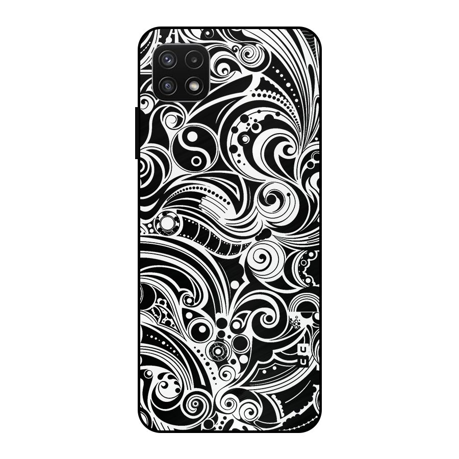 Maori Art Design Abstract Metal Back Case for Galaxy A22 5G