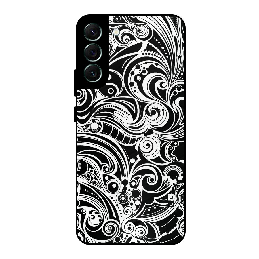 Maori Art Design Abstract Metal Back Case for Galaxy S22 Plus 5G
