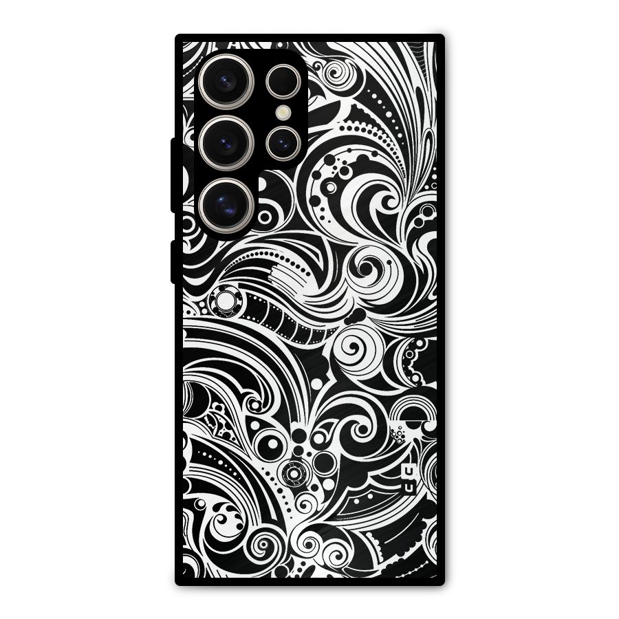 Maori Art Design Abstract Metal Back Case for Galaxy S24 Ultra