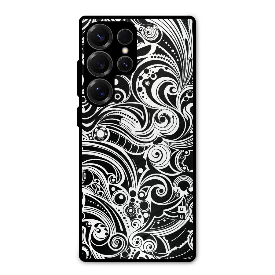 Maori Art Design Abstract Metal Back Case for Galaxy S25 Ultra