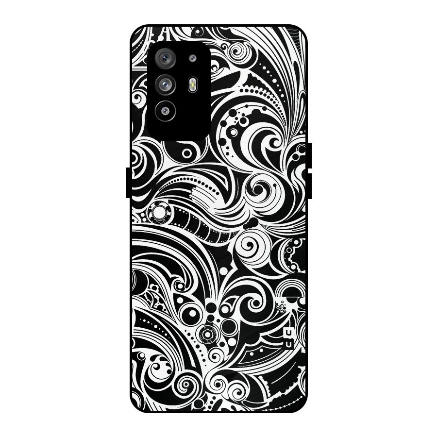Maori Art Design Abstract Metal Back Case for Oppo F19 Pro Plus 5G
