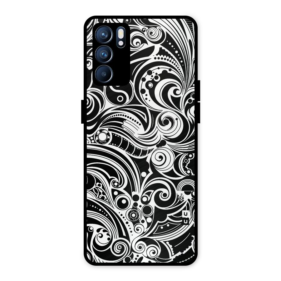 Maori Art Design Abstract Metal Back Case for Oppo Reno6 5G