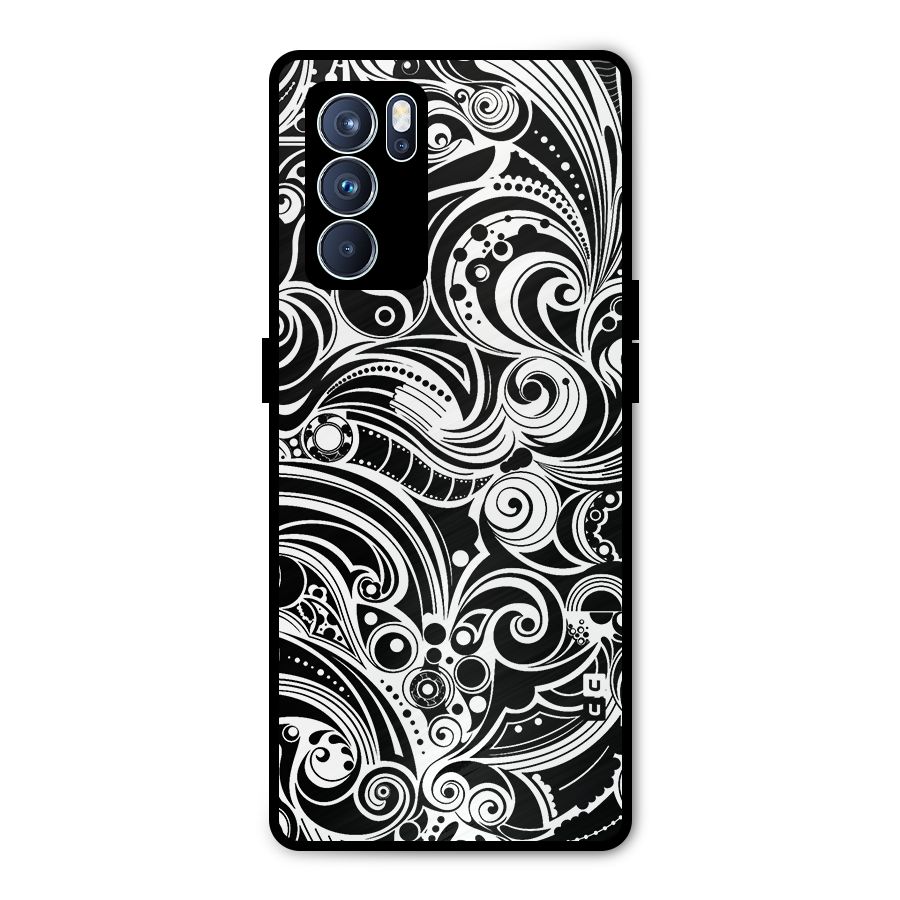 Maori Art Design Abstract Metal Back Case for Oppo Reno6 Pro 5G