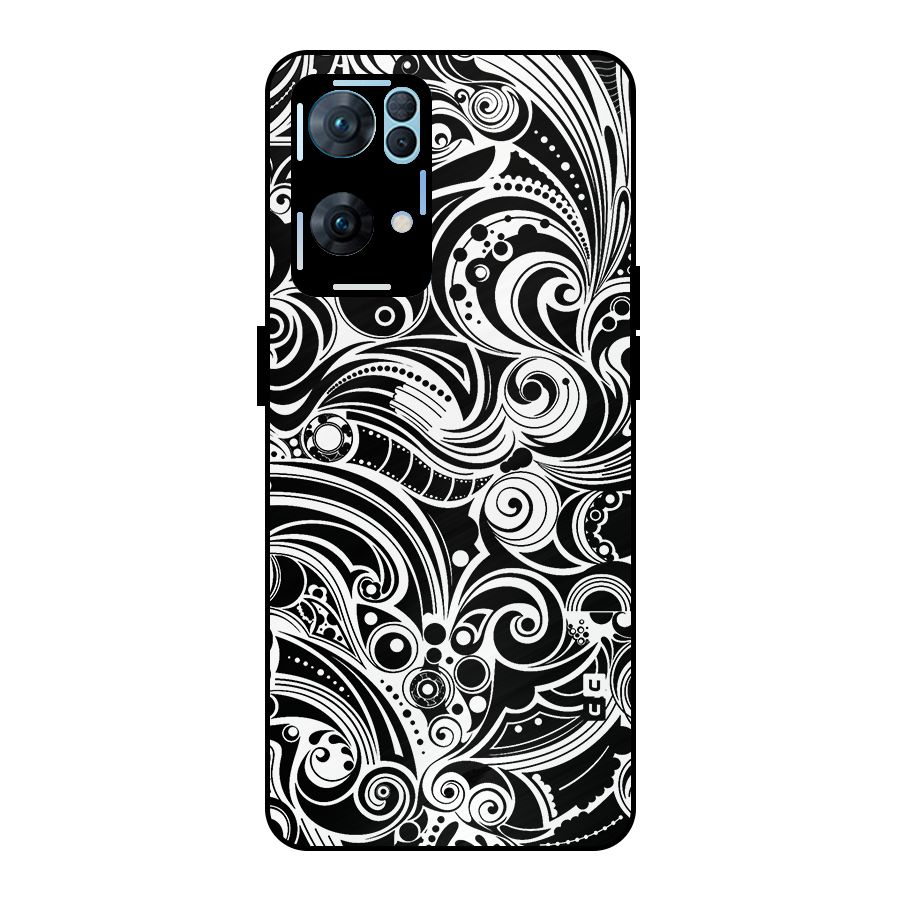 Maori Art Design Abstract Metal Back Case for Oppo Reno7 Pro 5G