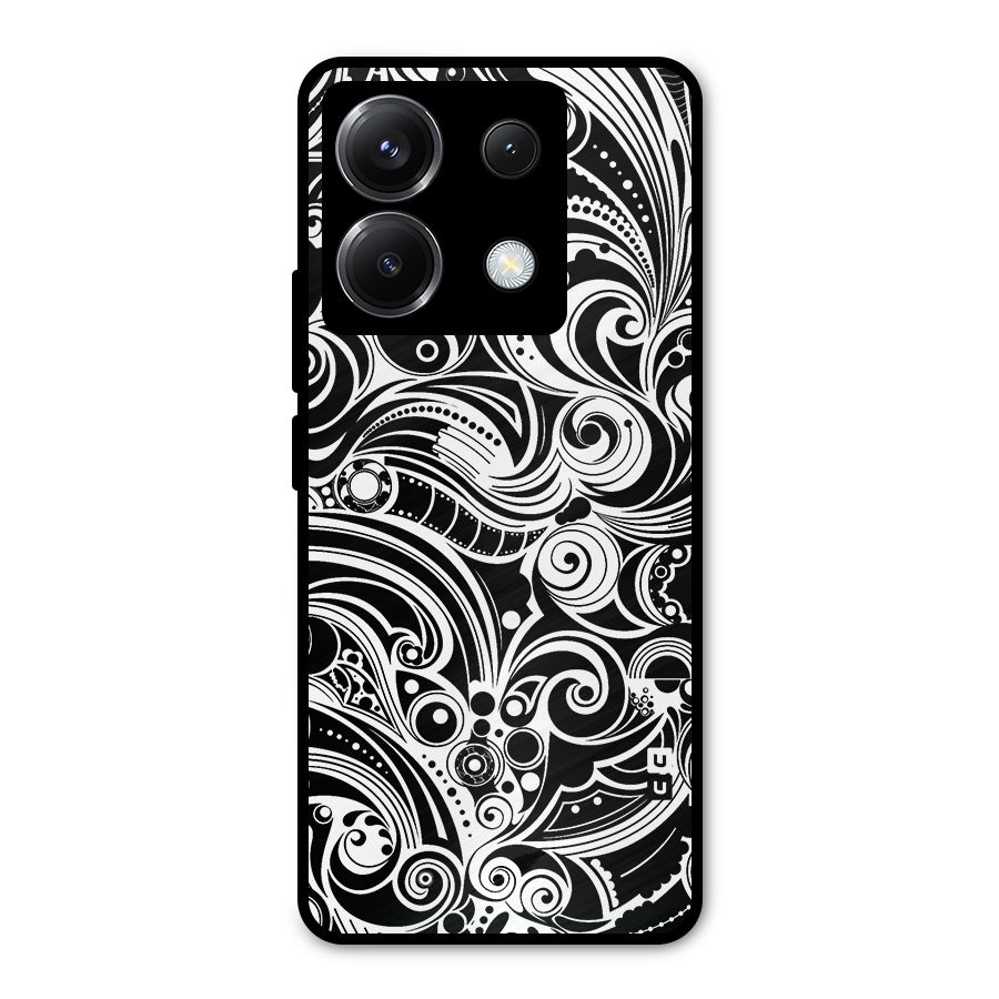 Maori Art Design Abstract Metal Back Case for Poco X6