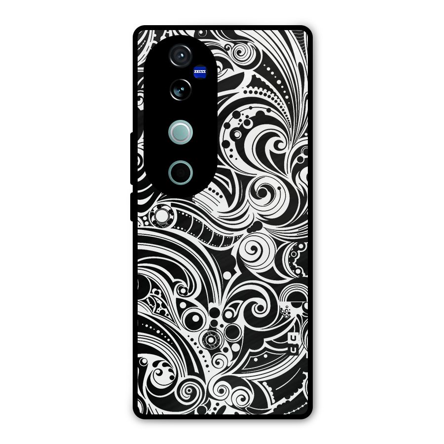 Maori Art Design Abstract Metal Back Case for Vivo V40