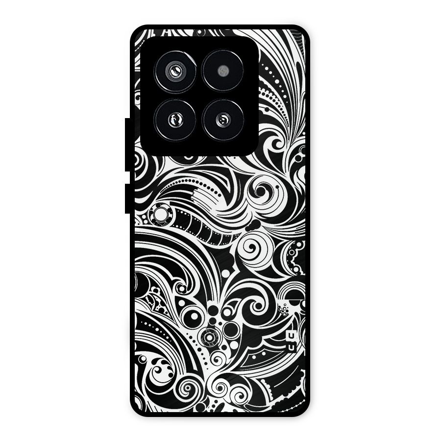 Maori Art Design Abstract Metal Back Case for Xiaomi 14 Pro