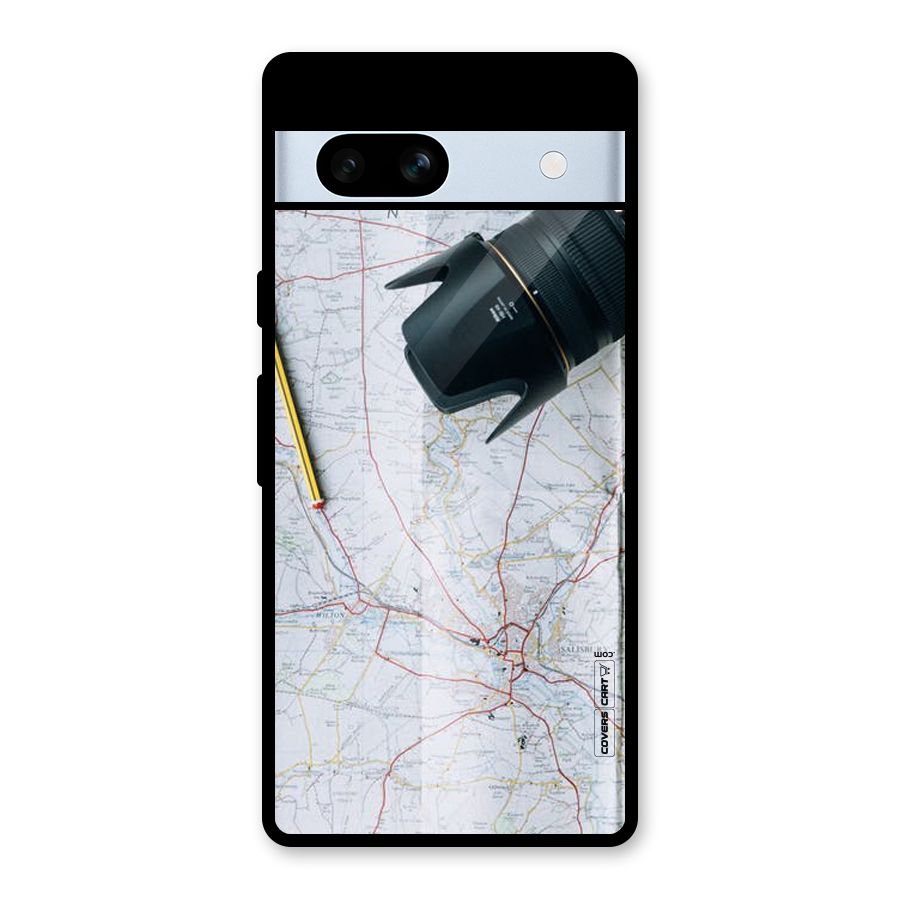 Map And Camera Glass Back Case for Google Pixel 7a