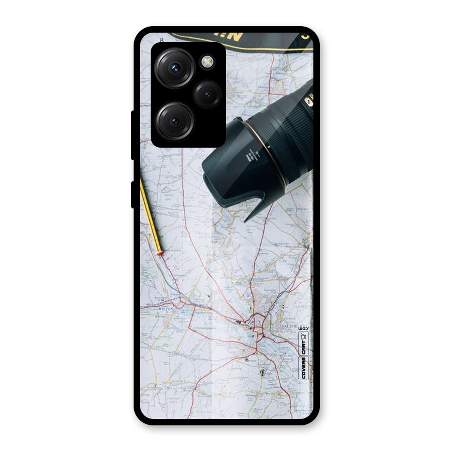 Map And Camera Glass Back Case for Poco X5 Pro