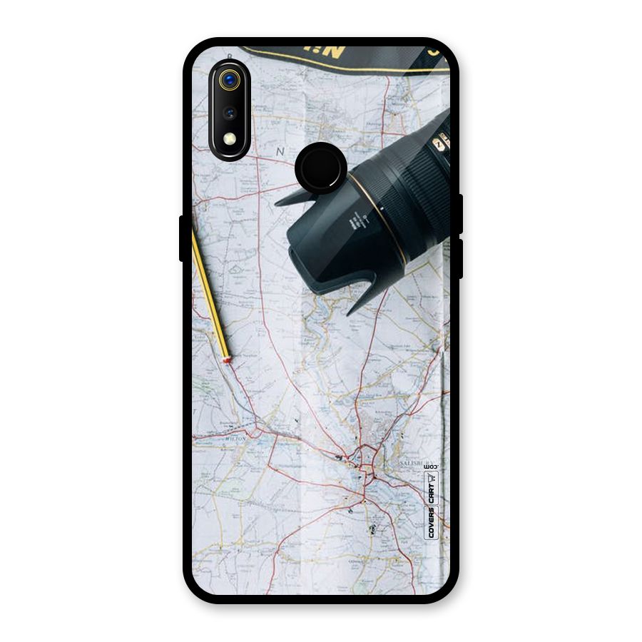 Map And Camera Glass Back Case for Realme 3i