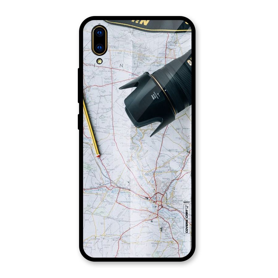 Map And Camera Glass Back Case for Vivo V11 Pro