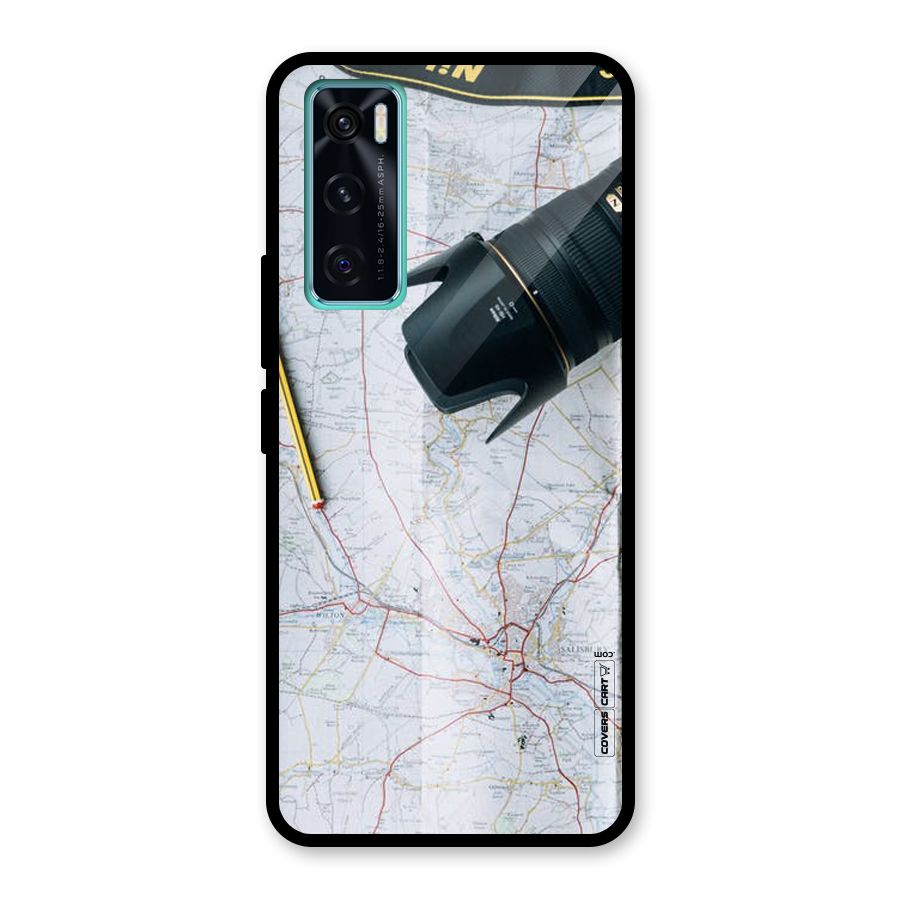 Map And Camera Glass Back Case for Vivo V20 SE