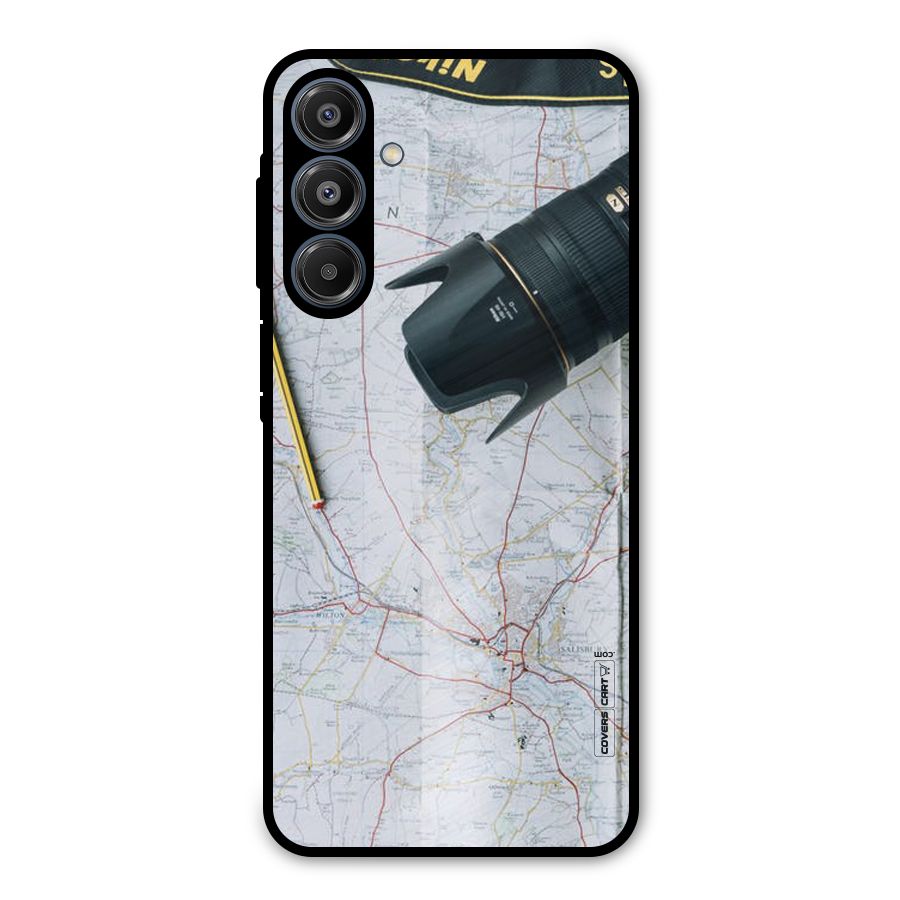 Map And Camera Metal Back Case for Galaxy A16 5G
