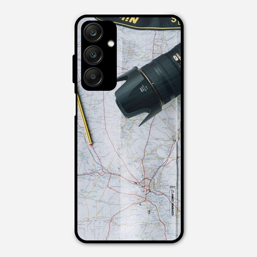Map And Camera Metal Back Case for Galaxy A25 5G