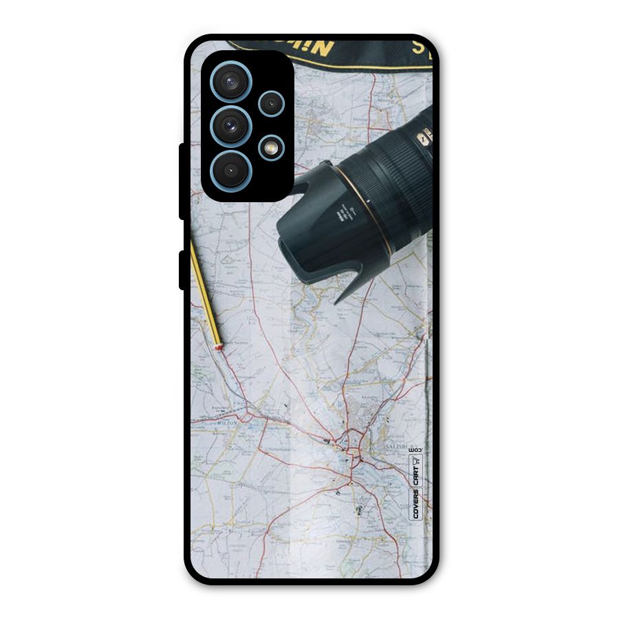 Map And Camera Metal Back Case for Galaxy A32