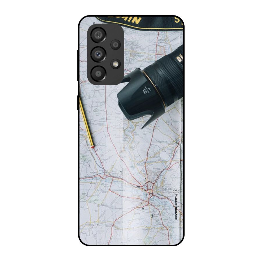 Map And Camera Metal Back Case for Galaxy A33 5G