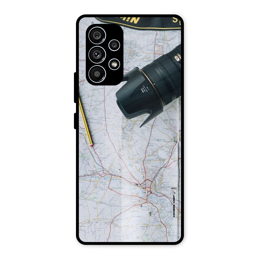 Map And Camera Metal Back Case for Galaxy A53 5G