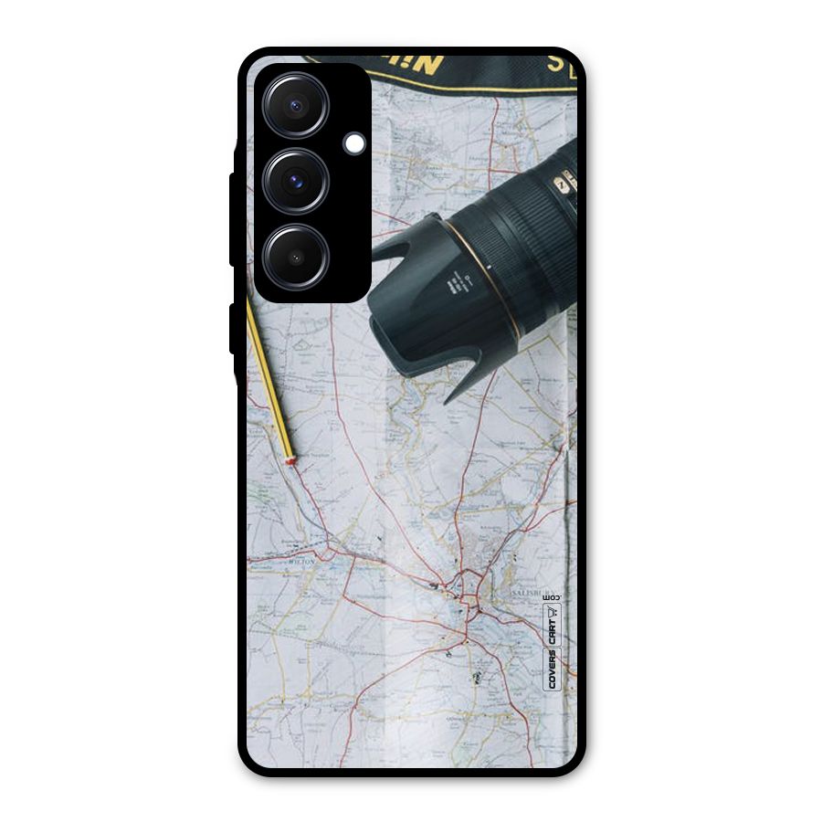 Map And Camera Metal Back Case for Galaxy A55