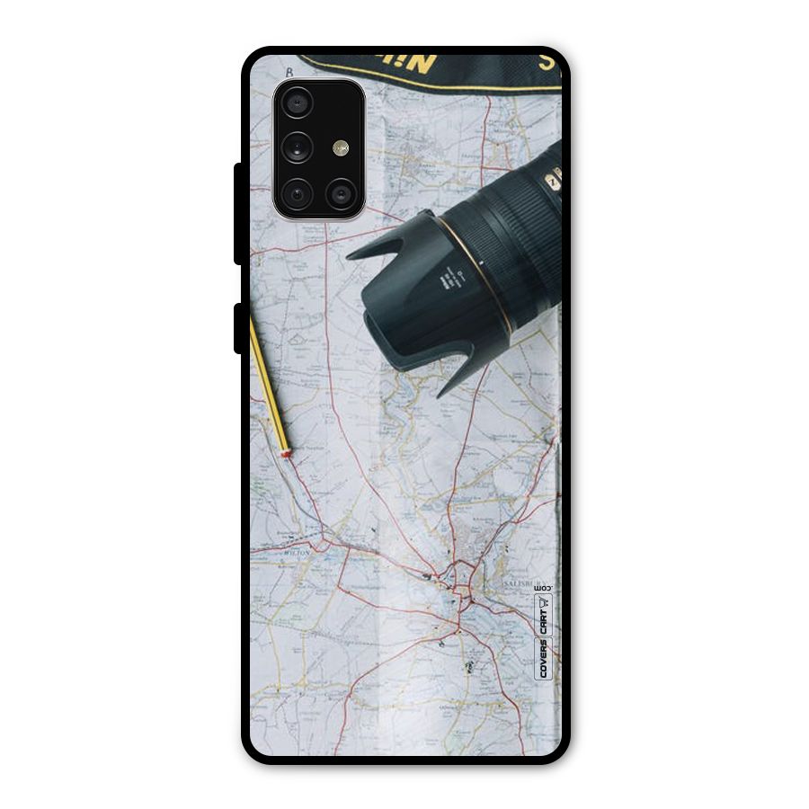 Map And Camera Metal Back Case for Galaxy A71