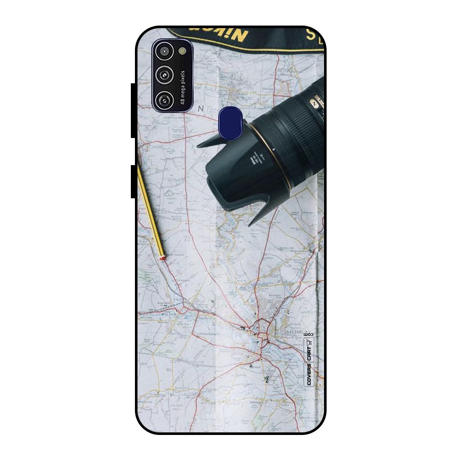 Map And Camera Metal Back Case for Galaxy M21