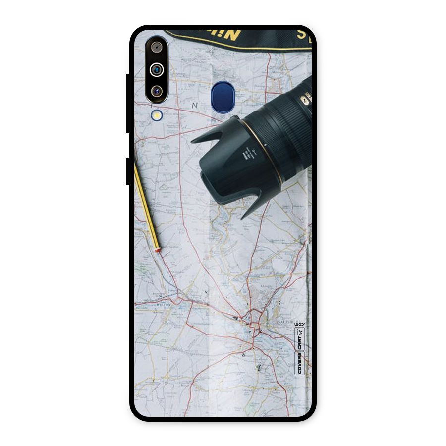 Map And Camera Metal Back Case for Galaxy M30