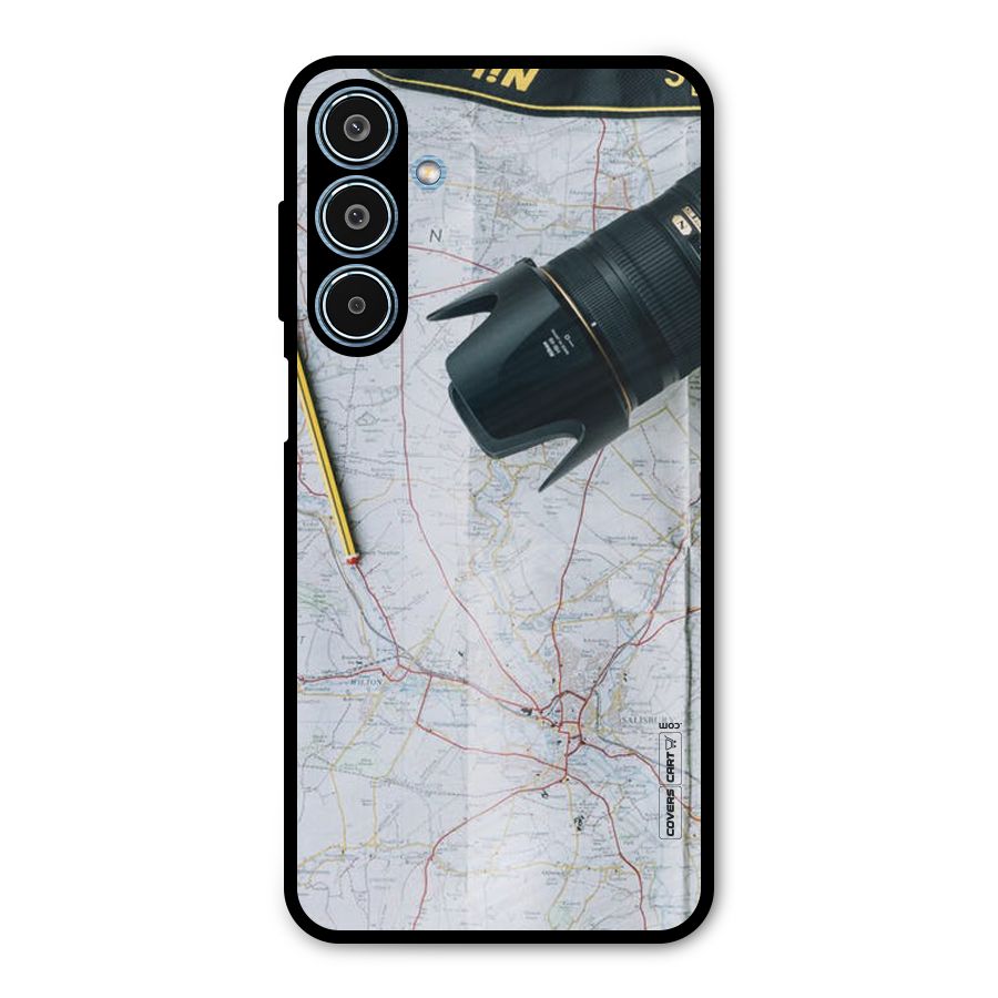 Map And Camera Metal Back Case for Galaxy M35
