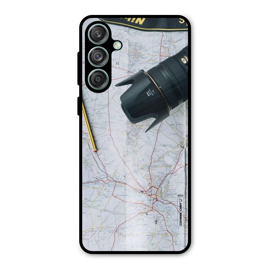 Map And Camera Metal Back Case for Galaxy M55 5G