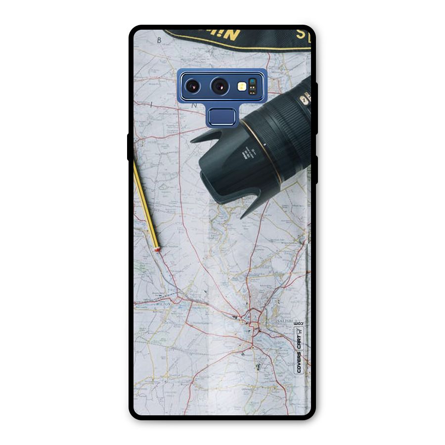 Map And Camera Metal Back Case for Galaxy Note 9