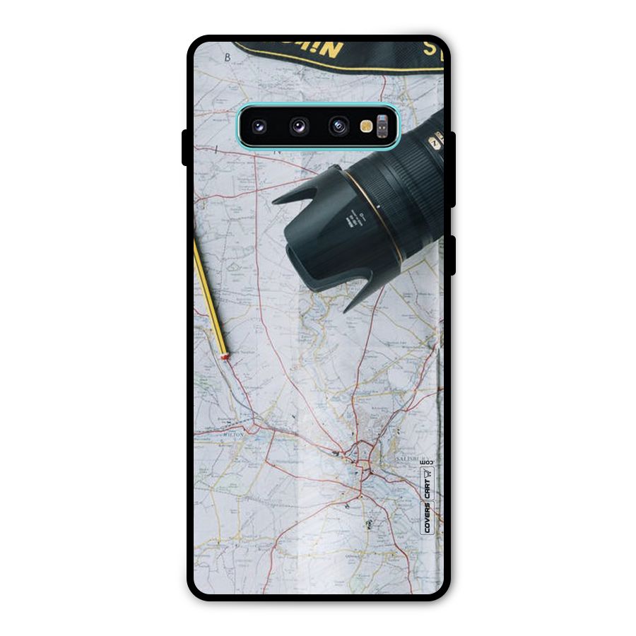 Map And Camera Metal Back Case for Galaxy S10 Plus