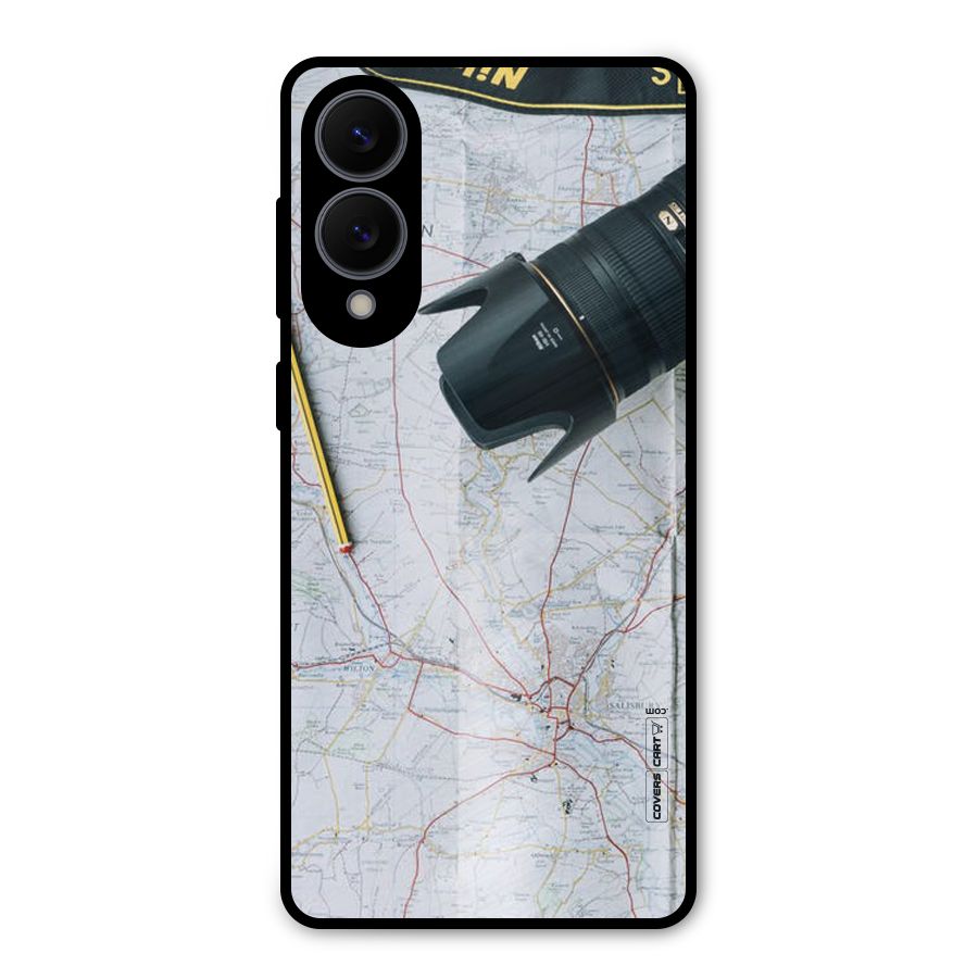 Map And Camera Metal Back Case for Galaxy S25 Edge
