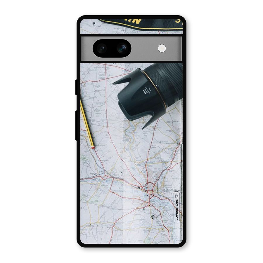 Map And Camera Metal Back Case for Google Pixel 7a