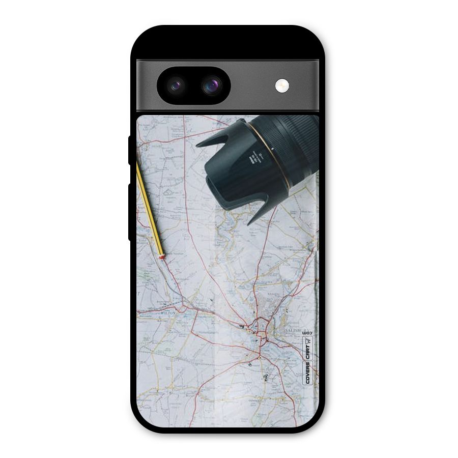 Map And Camera Metal Back Case for Google Pixel 8a