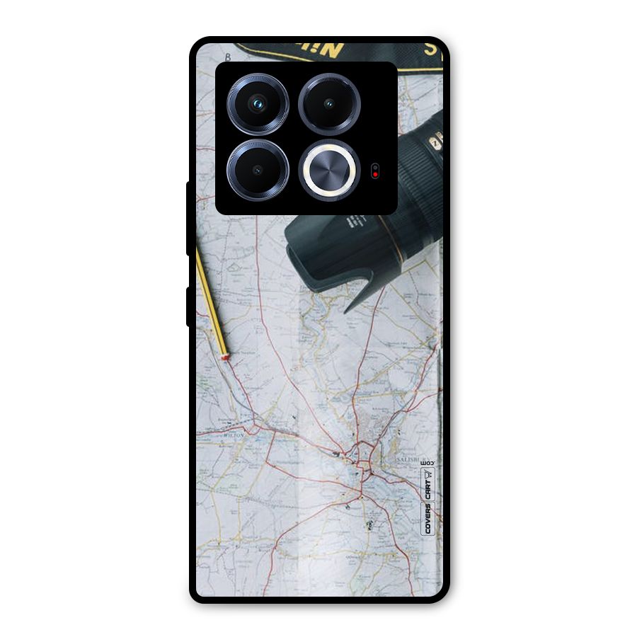 Map And Camera Metal Back Case for Infinix Note 40 5G