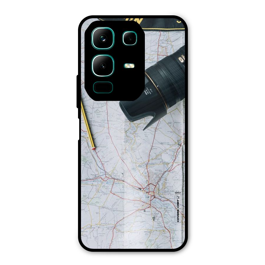 Map And Camera Metal Back Case for Infinix Note 50x
