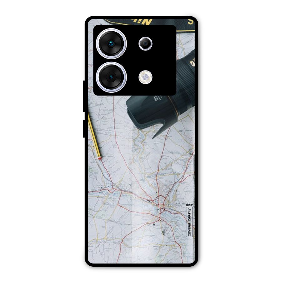 Map And Camera Metal Back Case for Infinix Zero 30 5G