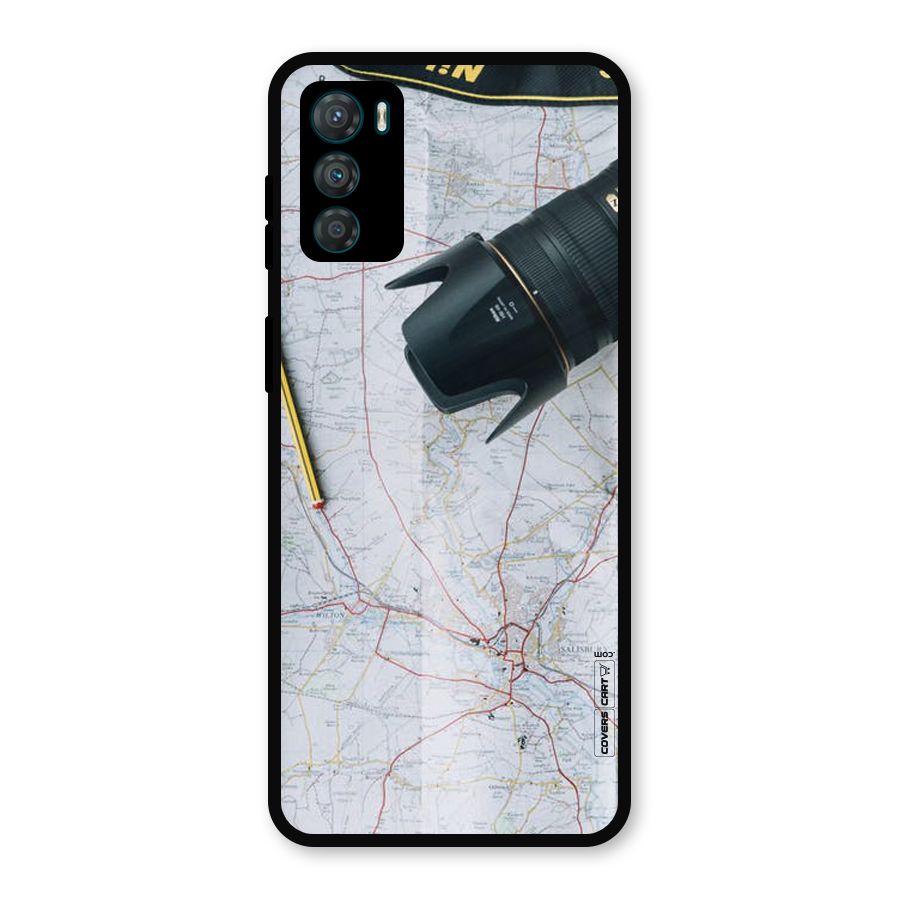 Map And Camera Metal Back Case for Moto G42