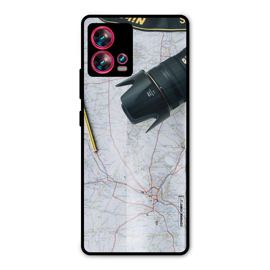 Map And Camera Metal Back Case for Motorola Edge 30 Fusion