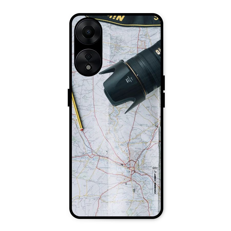 Map And Camera Metal Back Case for Oppo A78 5G