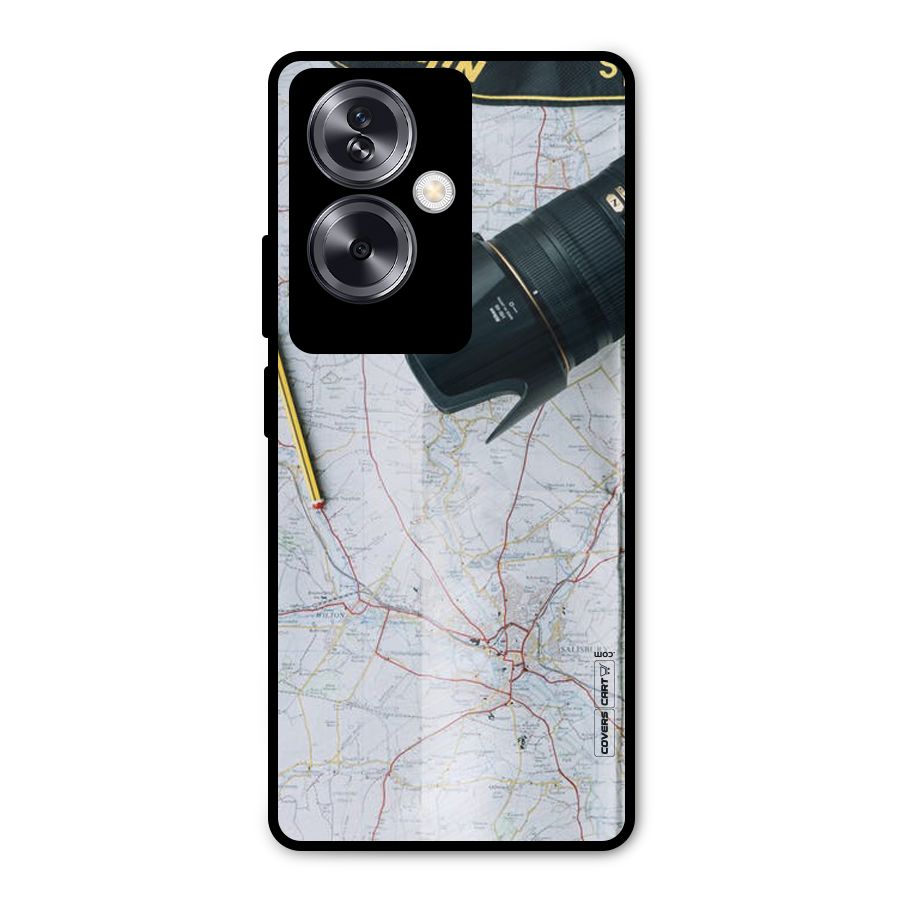 Map And Camera Metal Back Case for Oppo A79 5G