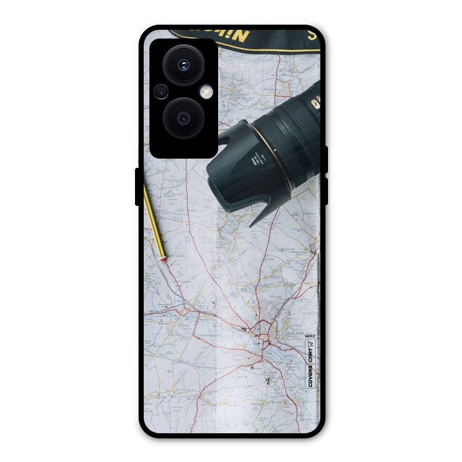 Map And Camera Metal Back Case for Oppo F21 Pro 5G