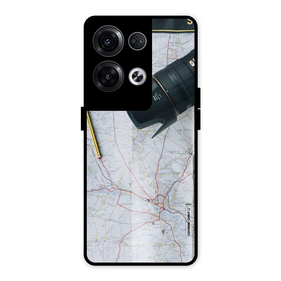 Map And Camera Metal Back Case for Oppo Reno8 Pro 5G