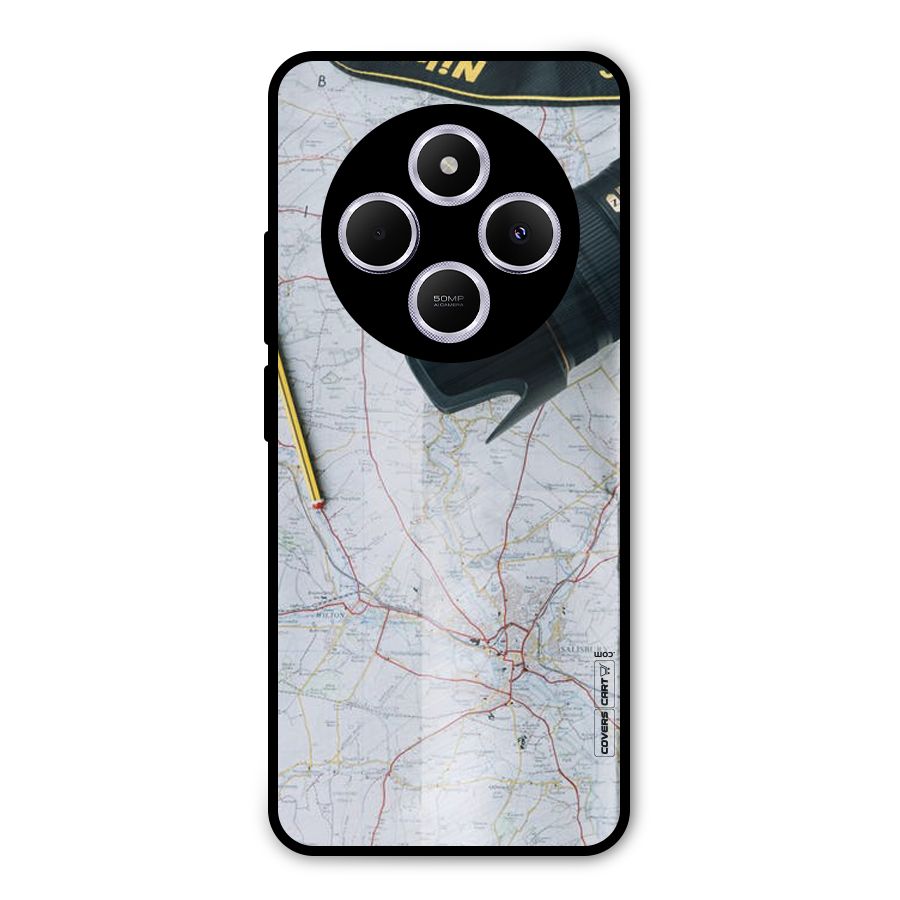 Map And Camera Metal Back Case for Poco C75 5G