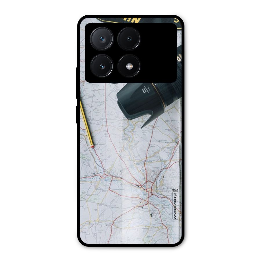 Map And Camera Metal Back Case for Poco X6 Pro