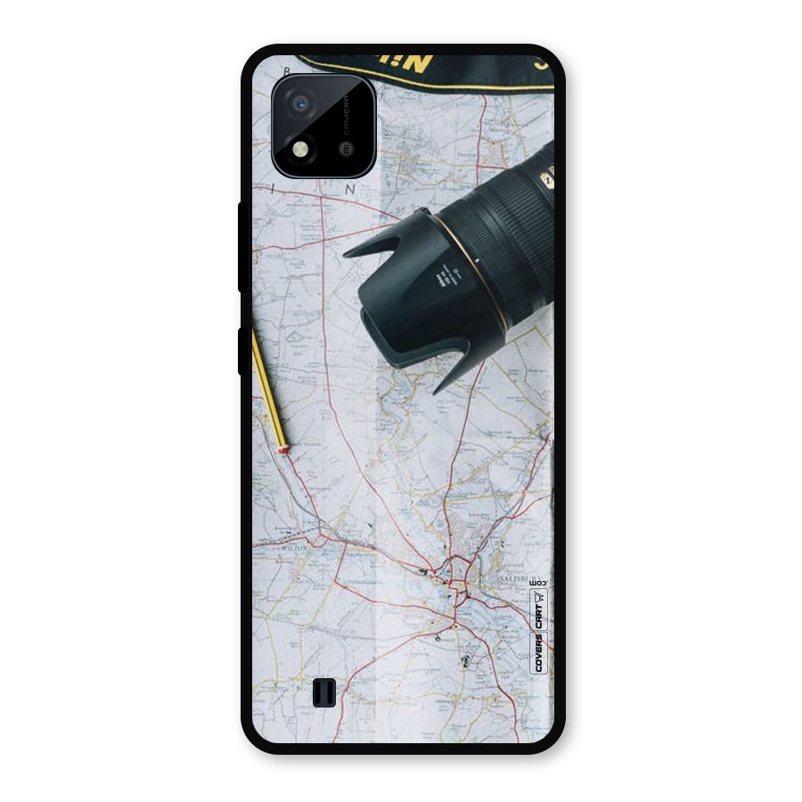 Map And Camera Metal Back Case for Realme C11 2021