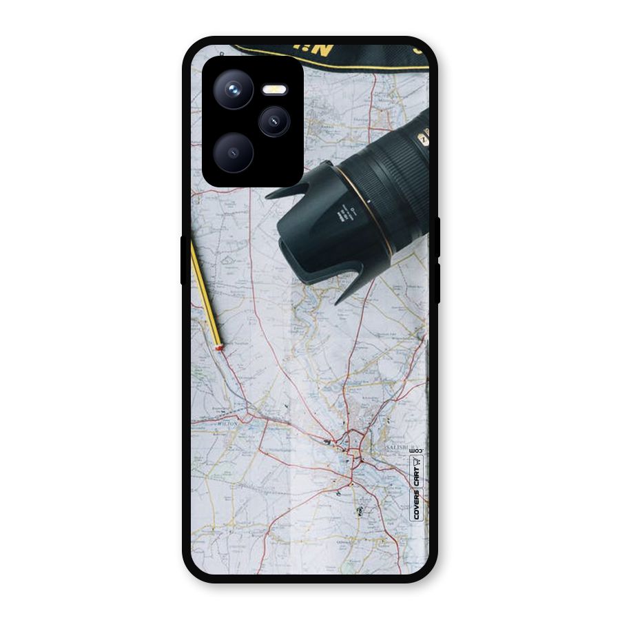 Map And Camera Metal Back Case for Realme C35